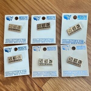 Set of 6 Vintage '90s Penn State Collector's Pins